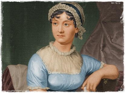 Jane Austen in Blue Dress